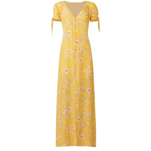Flynn Skye Womens Maxi Dress Sz S Touch Of Honey 90s Romantic Fairy Cottagecore - Picture 1 of 12
